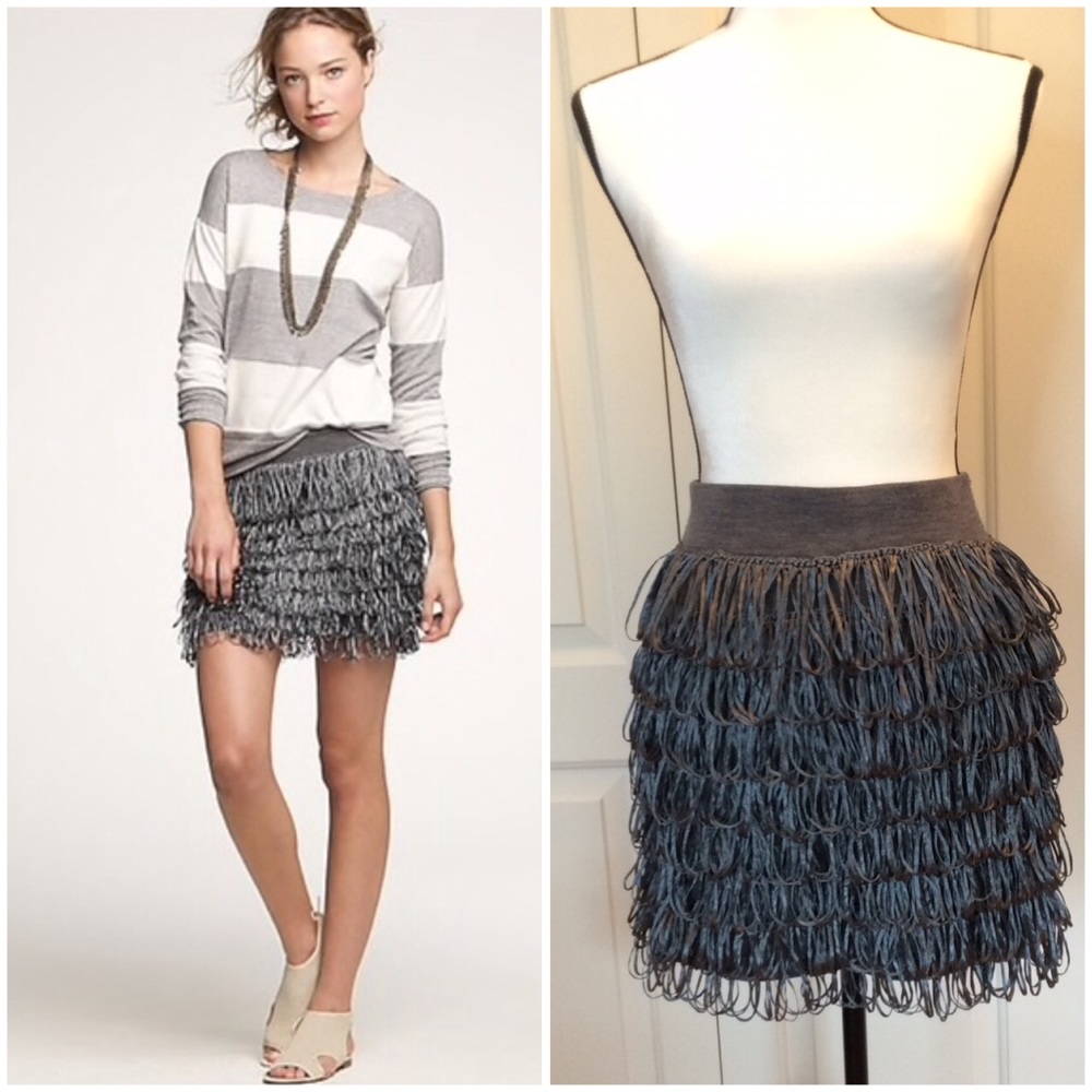 J.Crew Fringe Loop Skirt Small